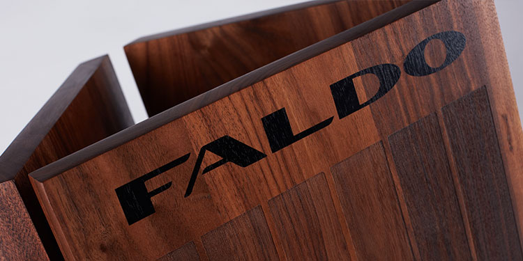 Wooden golf trophy for the Faldo Series