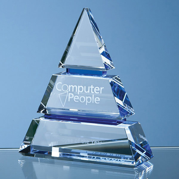 15cm crystal pyramid luxor award