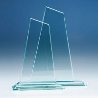 20 and 25cm jade glass mountain awards