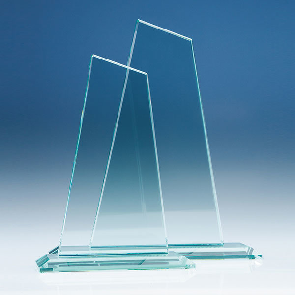 20 and 25cm jade glass mountain awards